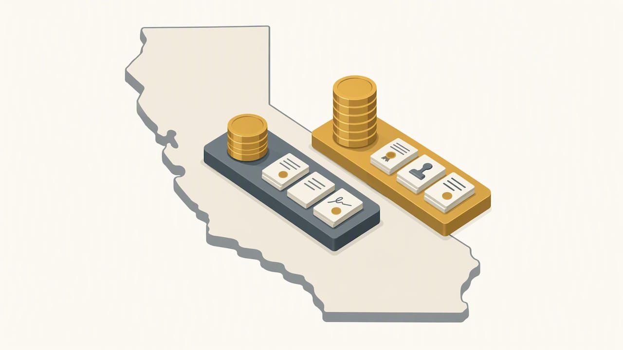 Illustration of revised California notary fee caps